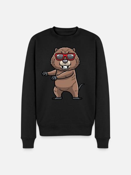 Dancing muskrat rodent - Men's Premium Organic Jumper - black