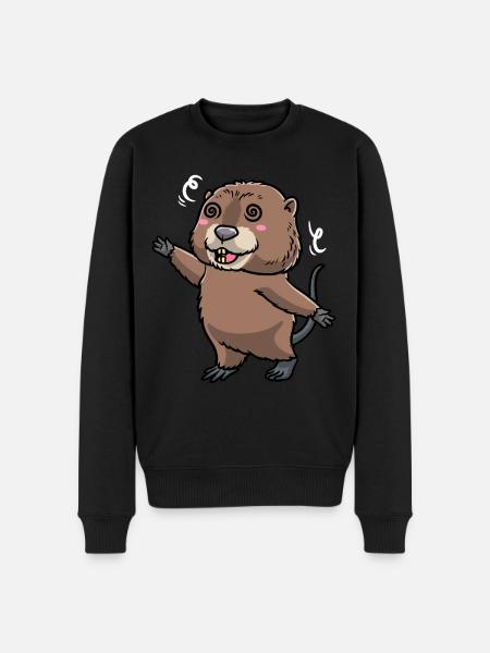 Cute muskrat - Men's Premium Organic Jumper - black