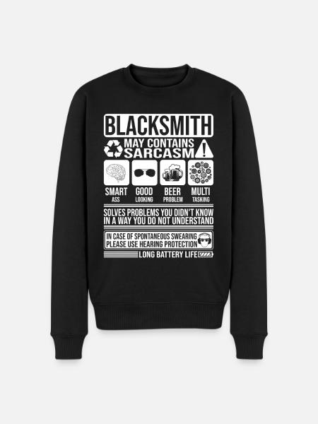 Blacksmith Sarcasm funny Gift Blacksmith - Men's Premium Organic Jumper - black