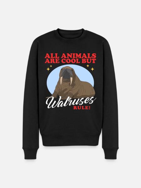 Walrus Walrus Walrus Walrus Gift - Men's Premium Organic Jumper - black
