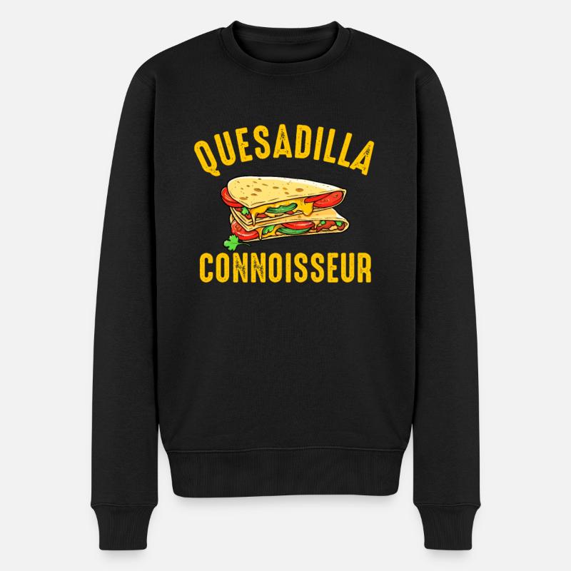 quesadilla connoisseur - Männer Premium Bio Pullover - Schwarz