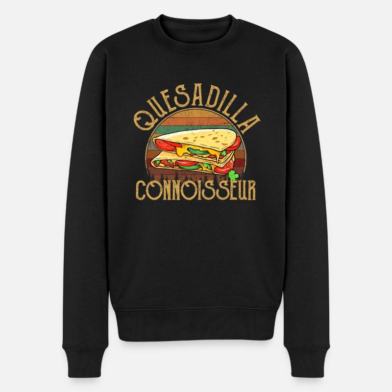 quesadilla connoisseur - Männer Premium Bio Pullover - Schwarz