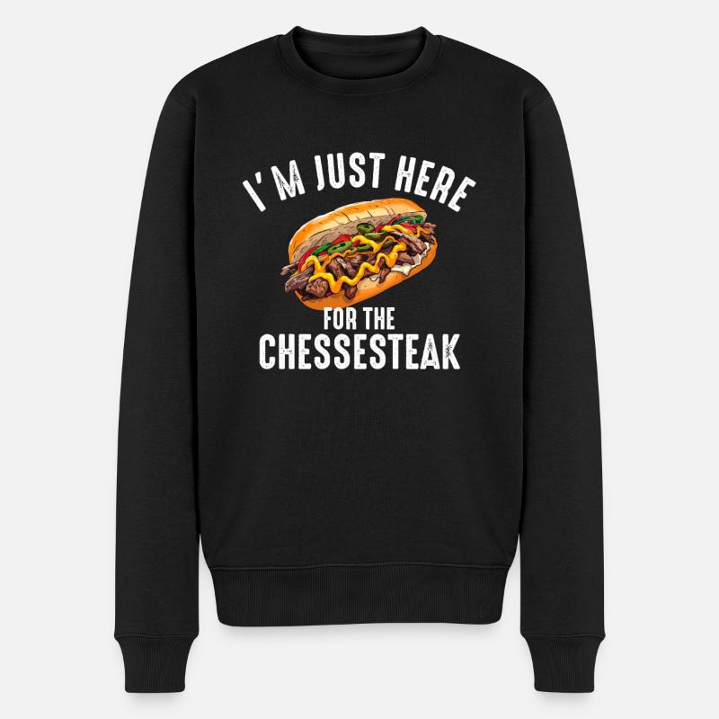 Philly Cheesesteak apparel - Männer Premium Bio Pullover - Schwarz