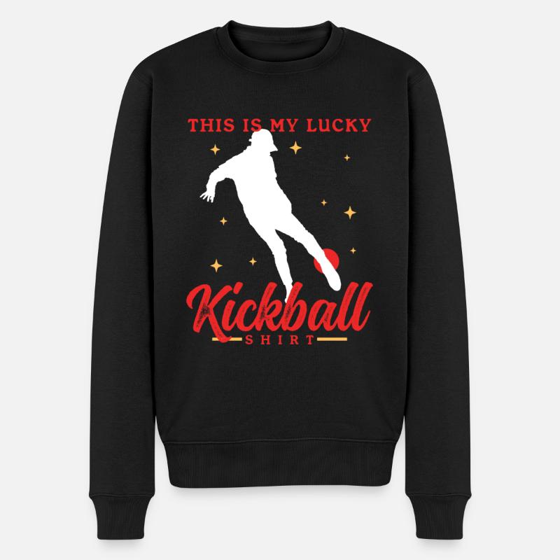 Kickball Kickballspieler Kickballer Geschenk - Männer Premium Bio Pullover - Schwarz