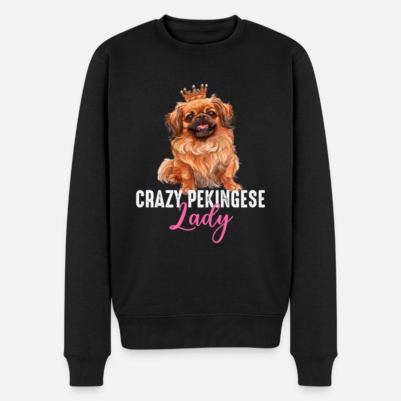Dame pékinoise folle - Pull Premium bio Homme - noir