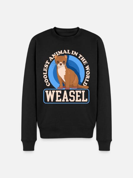 Wiesel Mauswiesel Hermännchen Geschenk - Männer Premium Bio Pullover - Schwarz