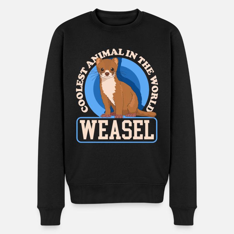 Weasel Mouse Weasel Hermännchen Gift - Men's Premium Organic Jumper - black