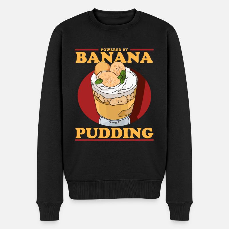 Bananenpudding Bananen Pudding Geschenk - Männer Premium Bio Pullover - Schwarz