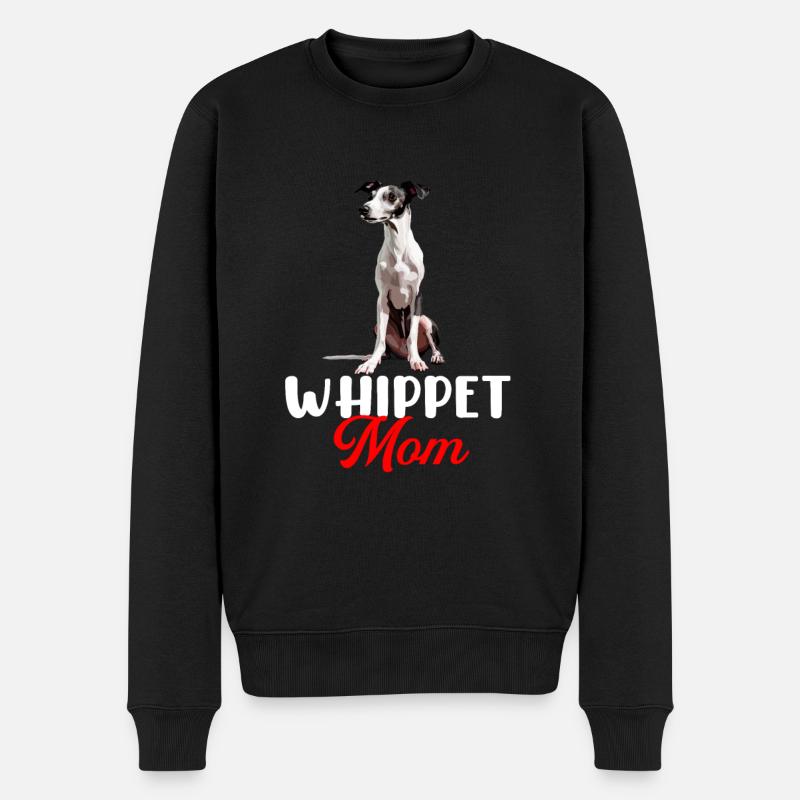 whippet dog - Männer Premium Bio Pullover - Schwarz
