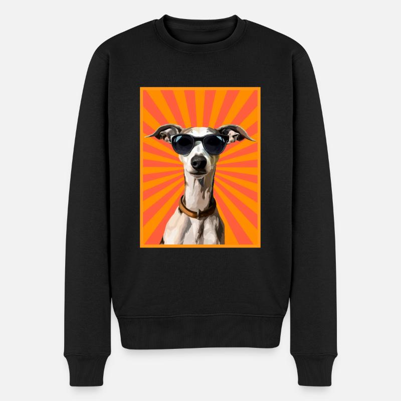 whippet dog - Männer Premium Bio Pullover - Schwarz