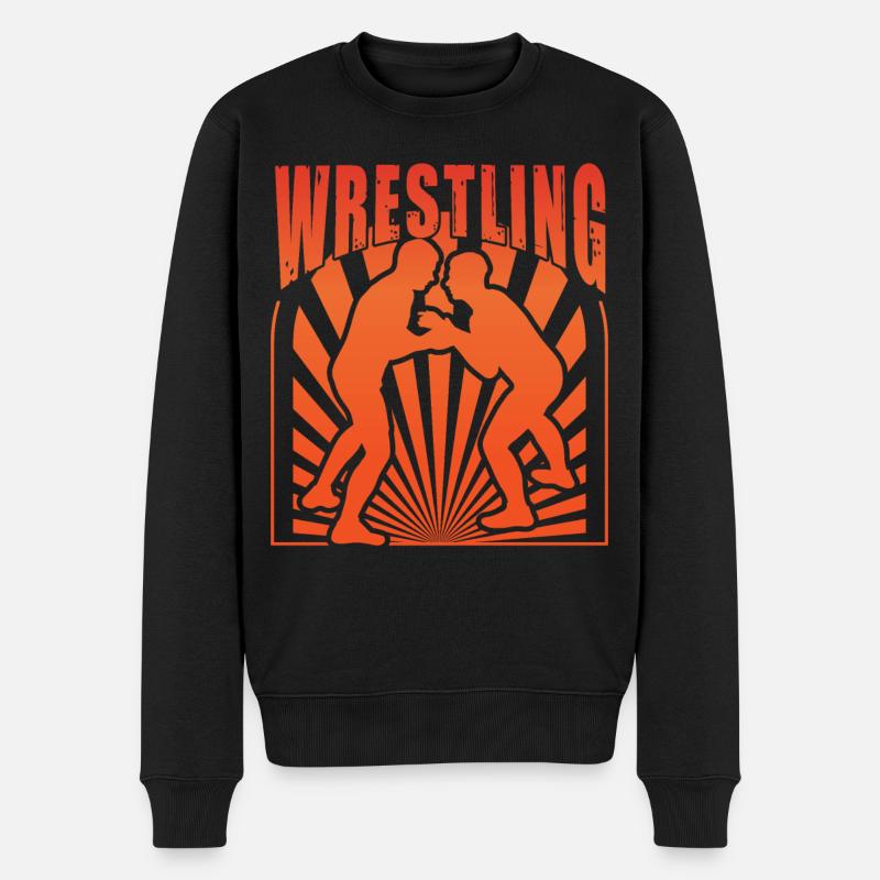 Wrestling - Männer Premium Bio Pullover - Schwarz