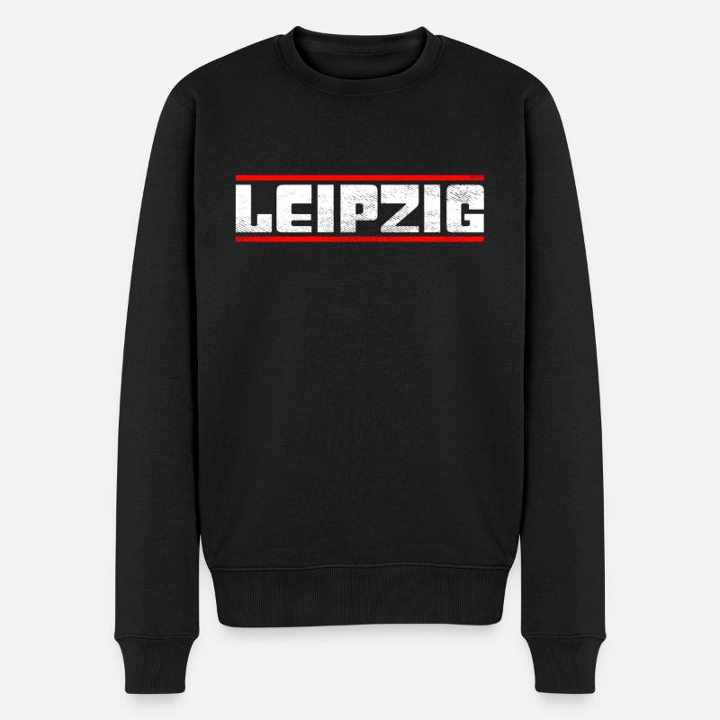 Leipzig - Männer Premium Bio Pullover - Schwarz