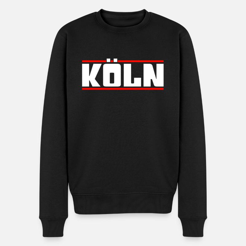 Köln - Männer Premium Bio Pullover - Schwarz