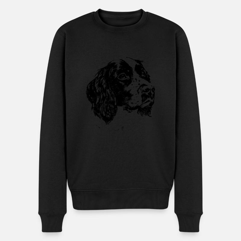 springer spaniel - Männer Premium Bio Pullover - Schwarz