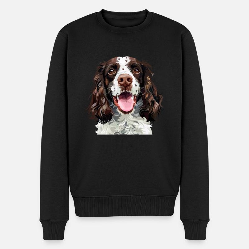 springer spaniel - Männer Premium Bio Pullover - Schwarz