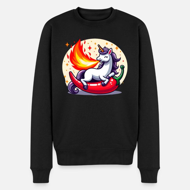 Unicorn Sharpness - Men's Premium Organic Jumper - black
