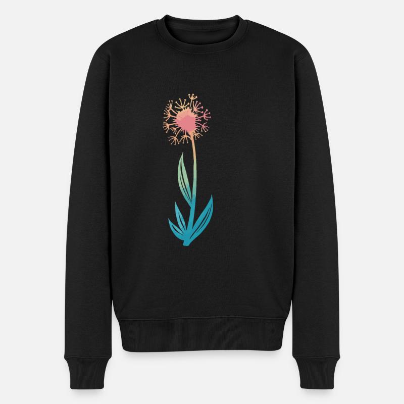 Fleur, Nature, Botanique - Pull Premium bio Homme - noir