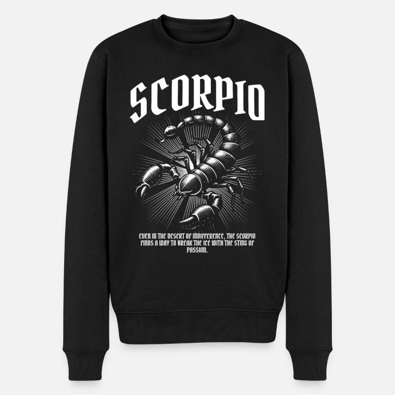 Skorpion – Stachel der Leidenschaft - Männer Premium Bio Pullover - Schwarz