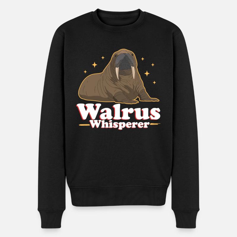 Walrus Walrus Walrus Walrus Gift - Men's Premium Organic Jumper - black