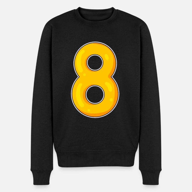 8 Jaune - Pull Premium bio Homme - noir