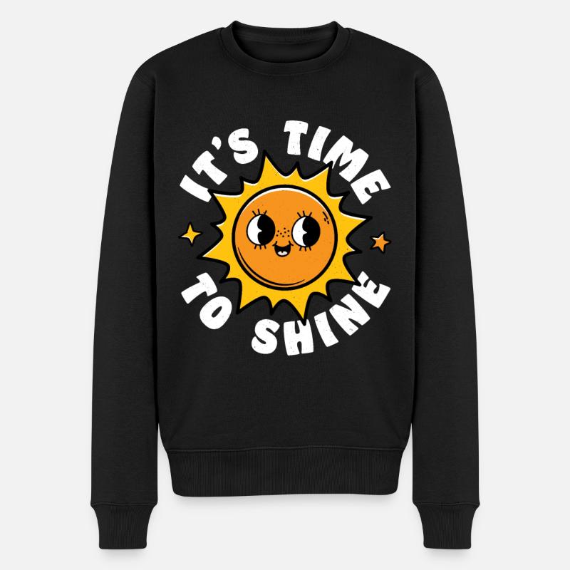 Es ist Zeit zu glänzen - Männer Premium Bio Pullover - Schwarz