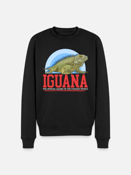 Iguana Reptile Lizard Iguanas Gift - Men's Premium Organic Jumper - black