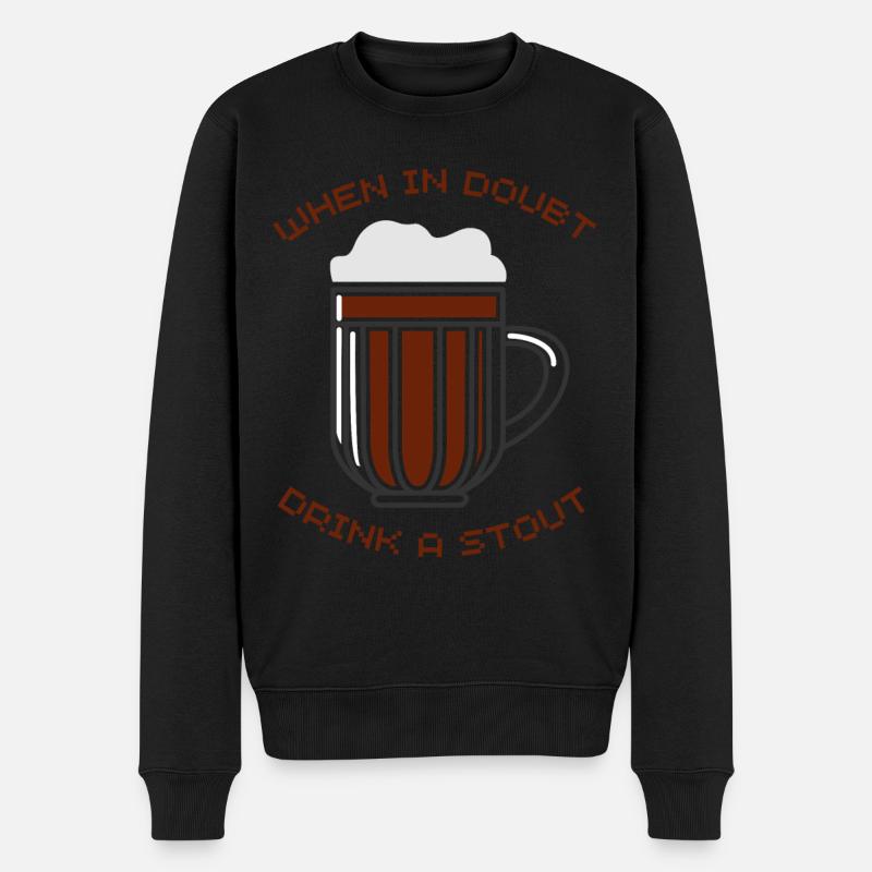 Stout Bier - Männer Premium Bio Pullover - Schwarz
