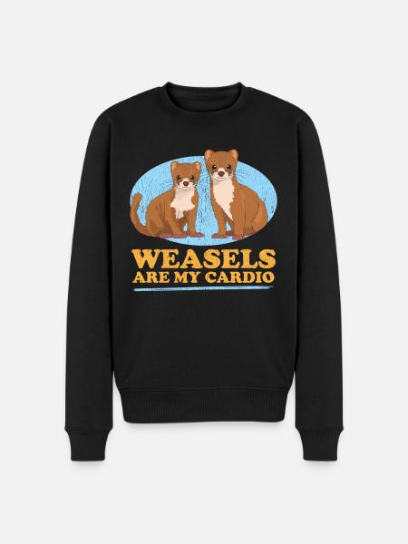 Weasel Mouse Weasel Hermännchen Gift - Men's Premium Organic Jumper - black