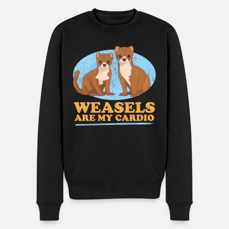 Weasel Mouse Weasel Hermännchen Gift - Men's Premium Organic Jumper - black