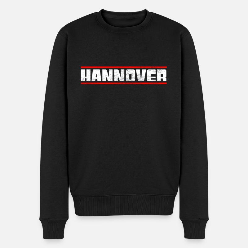 Hannover - Männer Premium Bio Pullover - Schwarz