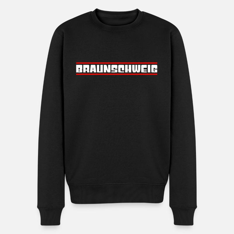 Braunschweig - Männer Premium Bio Pullover - Schwarz