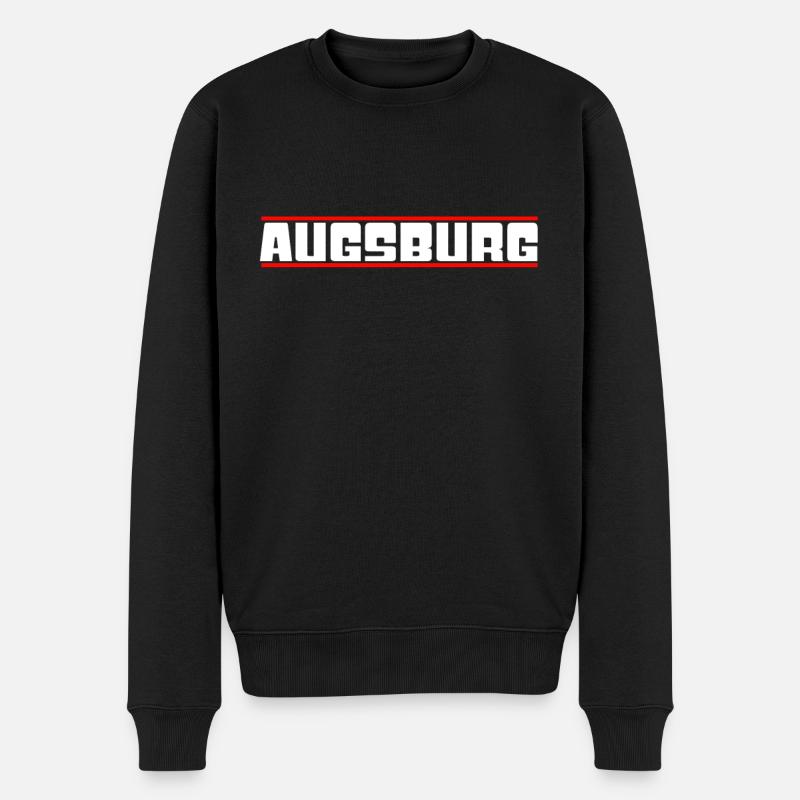 Augsburg - Männer Premium Bio Pullover - Schwarz