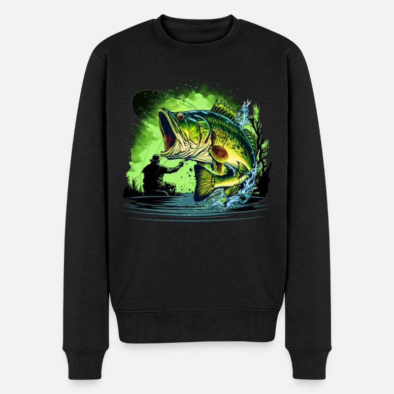 Poisson bar - Pull Premium bio Homme - noir