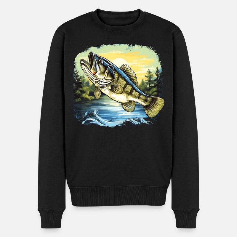 Poisson bar - Pull Premium bio Homme - noir