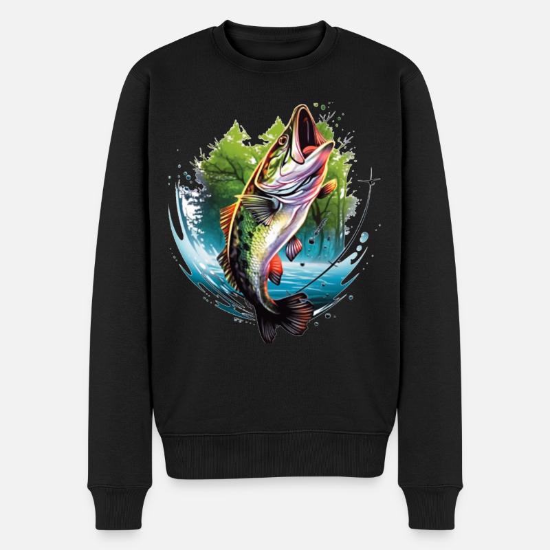 Poisson bar - Pull Premium bio Homme - noir
