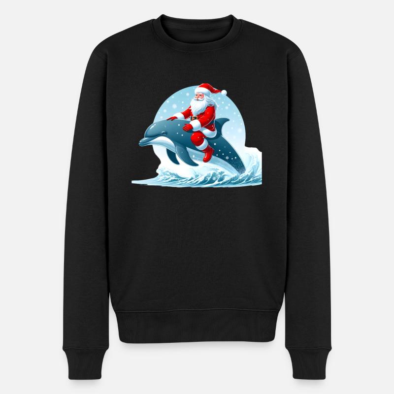 Père Noël dauphin - Pull Premium bio Homme - noir