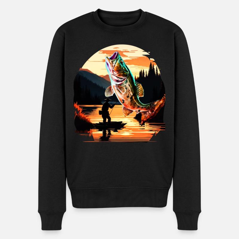 Poisson bar - Pull Premium bio Homme - noir