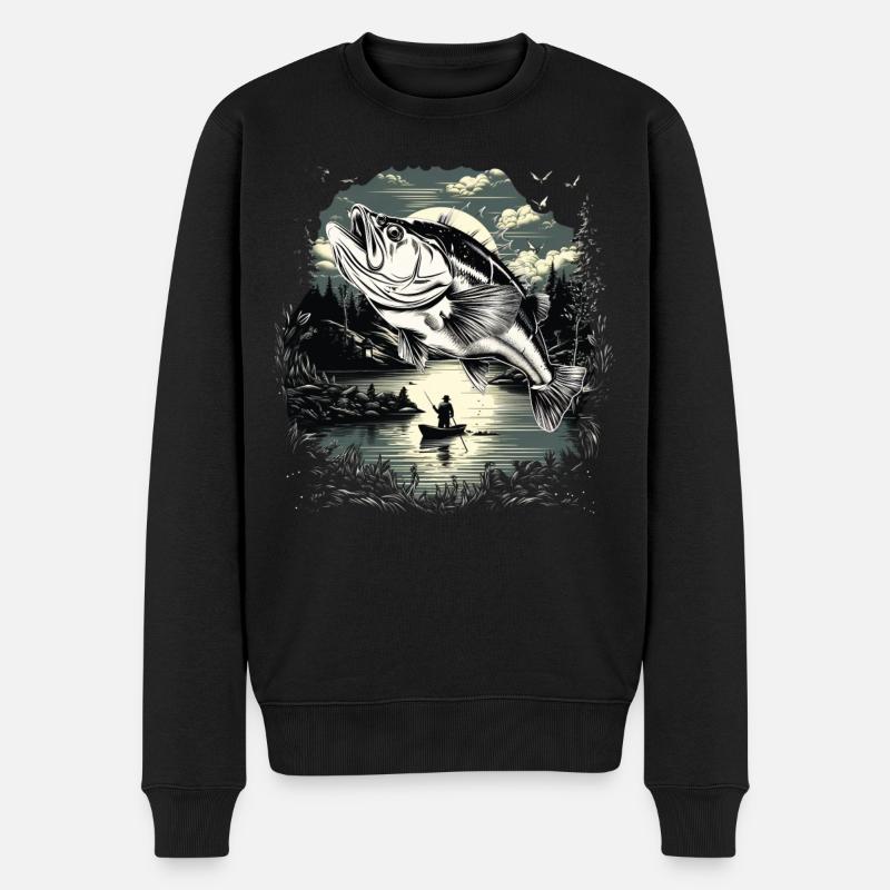 Poisson bar - Pull Premium bio Homme - noir