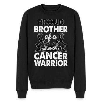Frère De Mélanome Cancer Guerrier Conscience Noir - Pull Premium bio Homme - noir - Devant - Nico (187cm)
