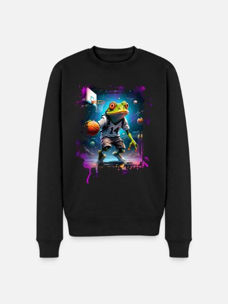 Basketball Frog - Men's Premium Organic Jumper - black