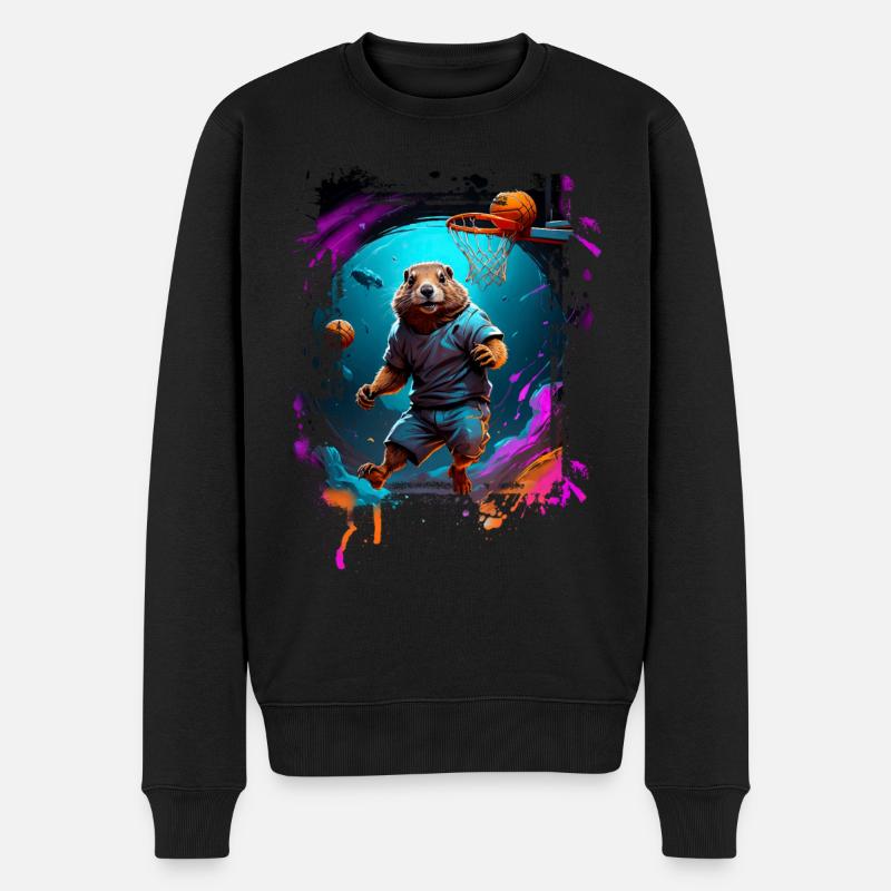 Hamster de basket-ball - Pull Premium bio Homme - noir
