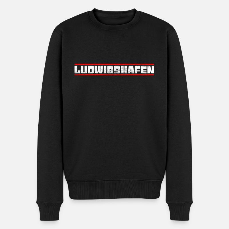 Ludwigshafen - Männer Premium Bio Pullover - Schwarz