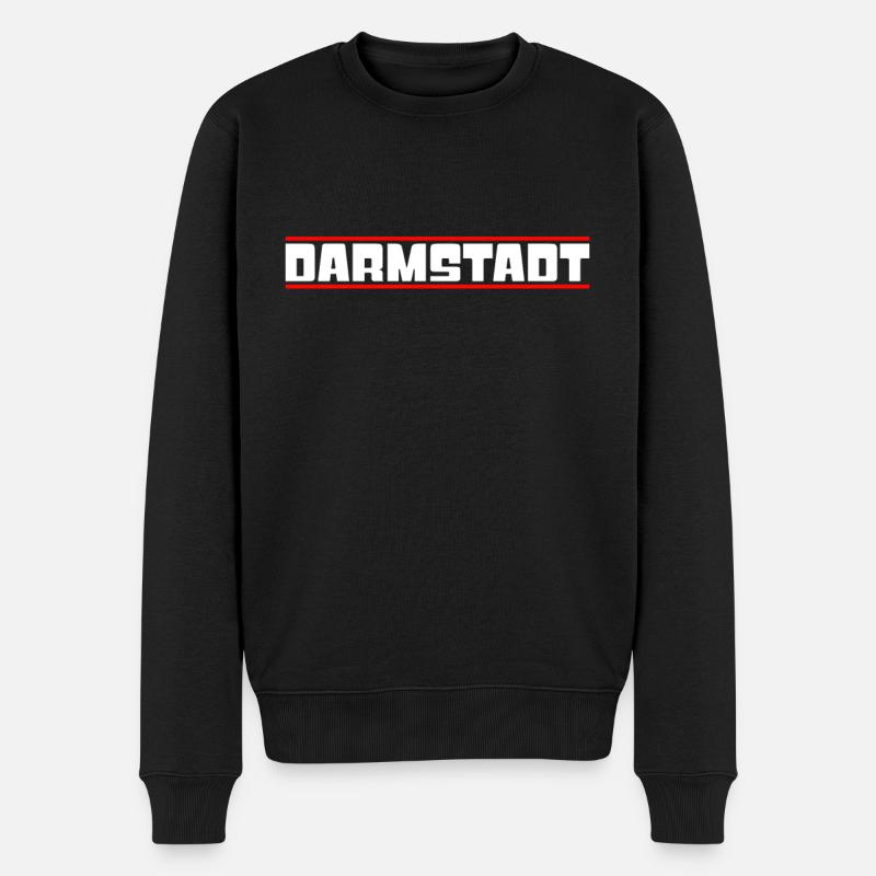 Darmstadt - Männer Premium Bio Pullover - Schwarz