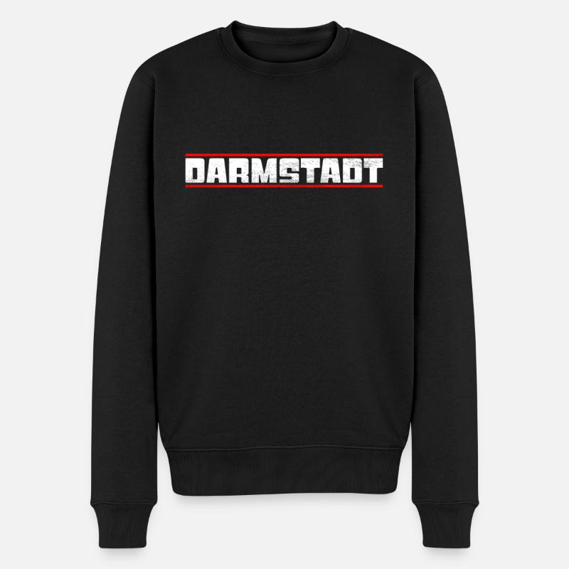 Darmstadt - Männer Premium Bio Pullover - Schwarz