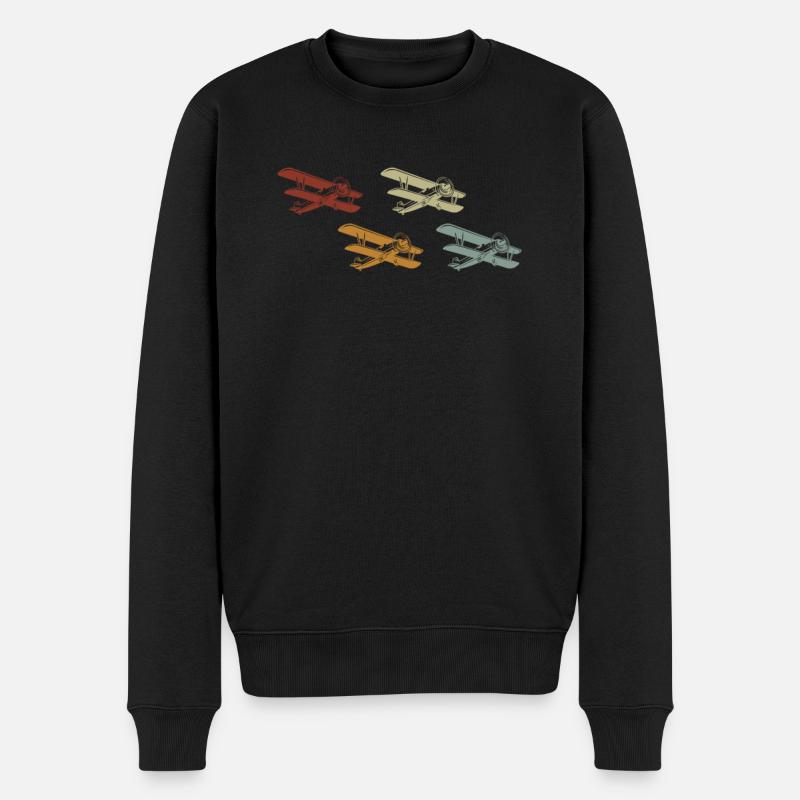T-shirt d’avion Homme Pilote d’hélicoptère Avion - Pull Premium bio Homme - noir