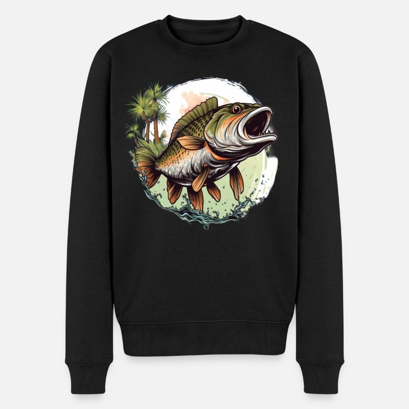 Poisson bar - Pull Premium bio Homme - noir