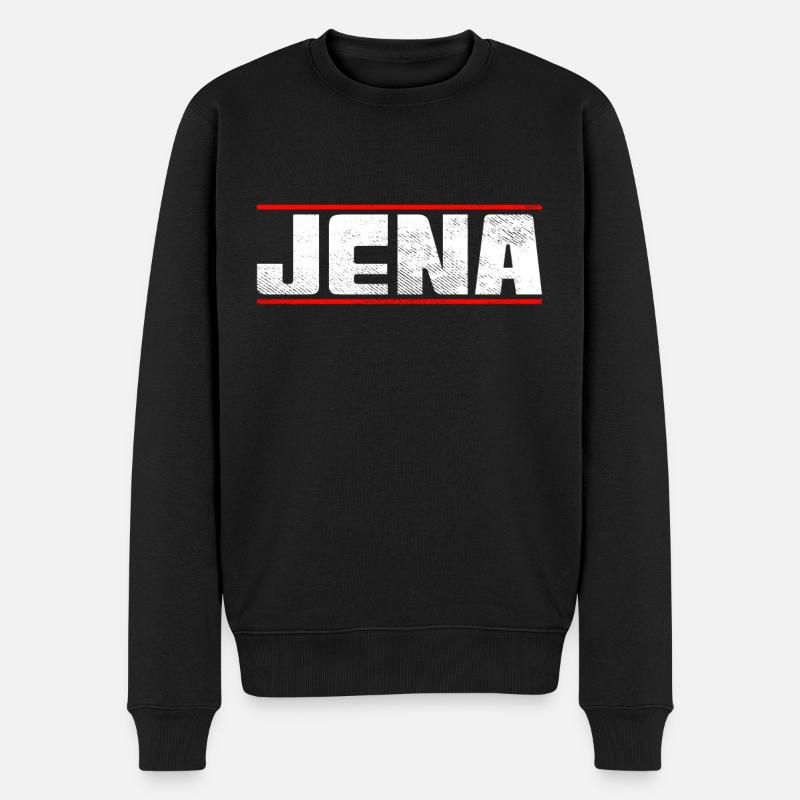 Jena - Männer Premium Bio Pullover - Schwarz