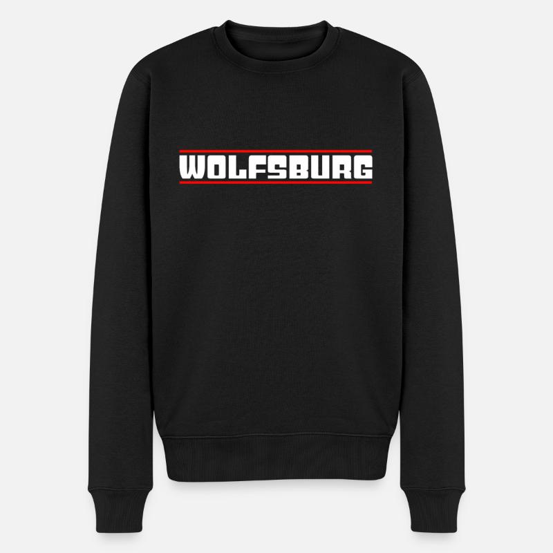Wolfsburg - Männer Premium Bio Pullover - Schwarz
