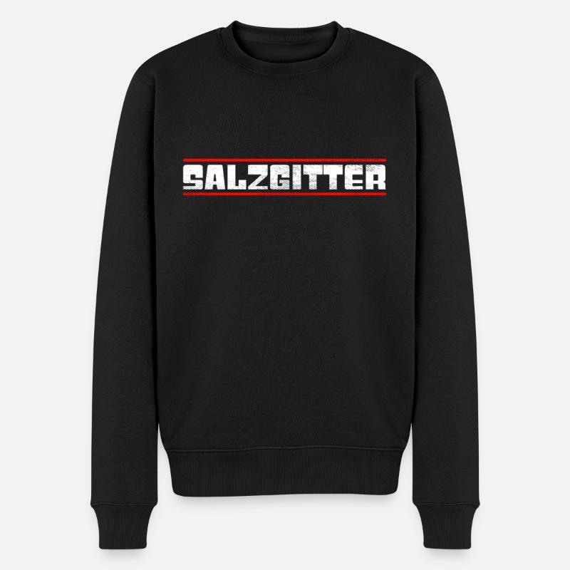 Salzgitter - Männer Premium Bio Pullover - Schwarz