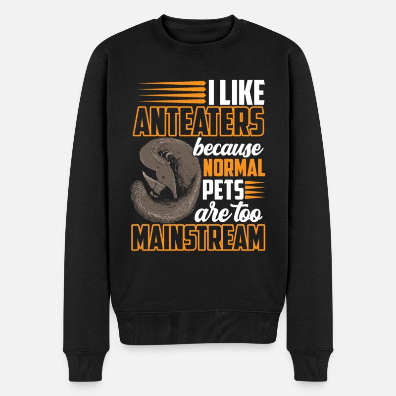 Ich mag Ameisenbär Ameisenfressender Bär - Männer Premium Bio Pullover - Schwarz